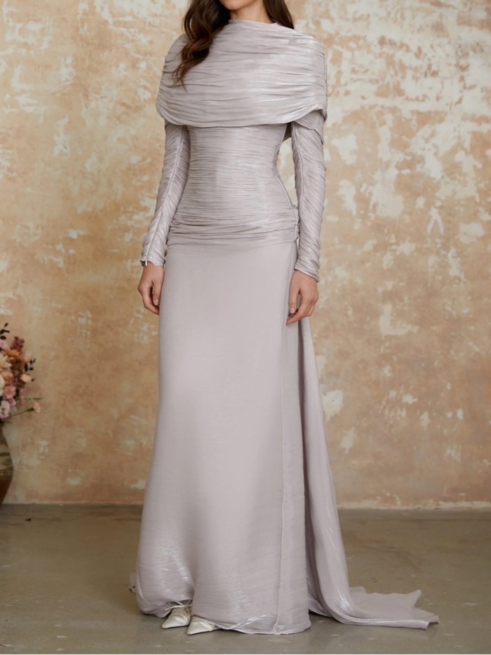 Marmar Halim Style Ruched Gown Dress